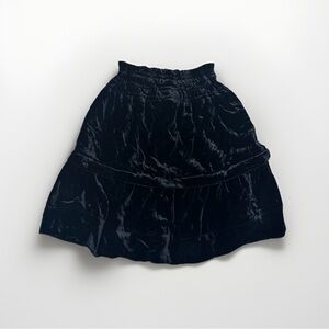 Anthropologie Elegant Black Velvet Skirt size S EUC